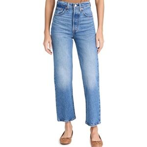 Levi Strauss Ribcage Straight Ankle Blue Jeans Women’s 25